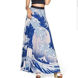 Blackmilk Great Wave Maxi Skirt S